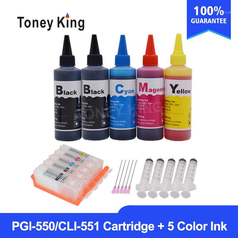 

Toney King new PGI-550 Refill ink kit For Canon Pixma IP7250 MG5450 IP8750 MG6450 IX6850 MX725 MX925 Printer pgi 550 5511