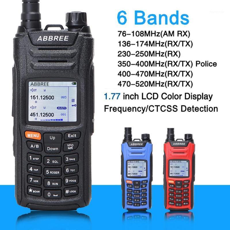 

ABBREE AR-F6 Portable Walkie Talkie Multi-Band Multi-functional VHF UHF DTMF 999CH VOX DTMF SOS Scanning Stopwatch Two way Radio1