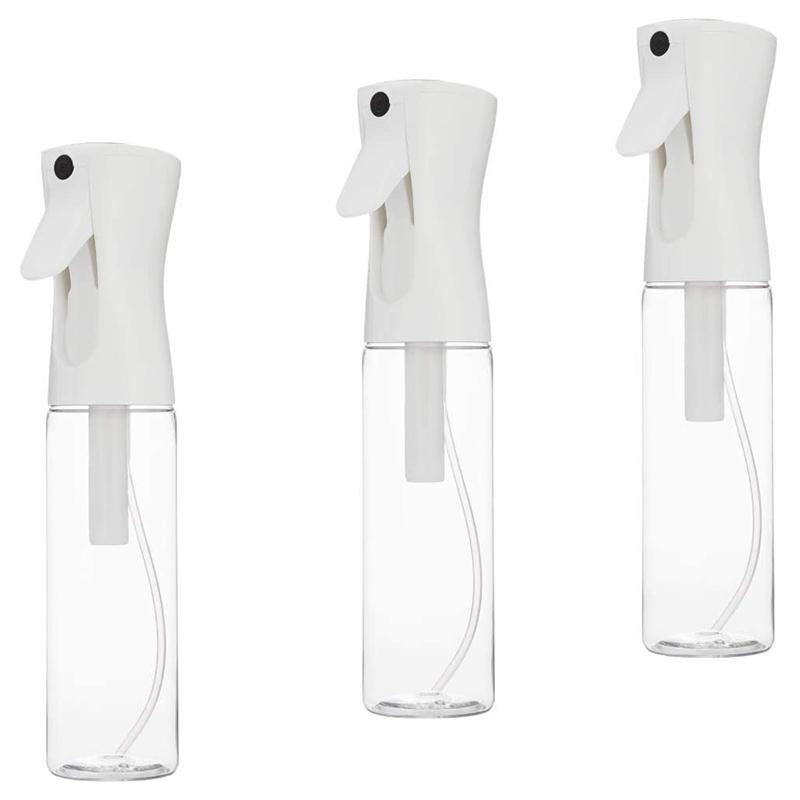 

3Pcs 300Ml Continuous Spray Bottle Mist Sprayer Ultra-Fine Continuous Water Mist for Hair, Cleansing, Plant, Spray and Skin Care, White