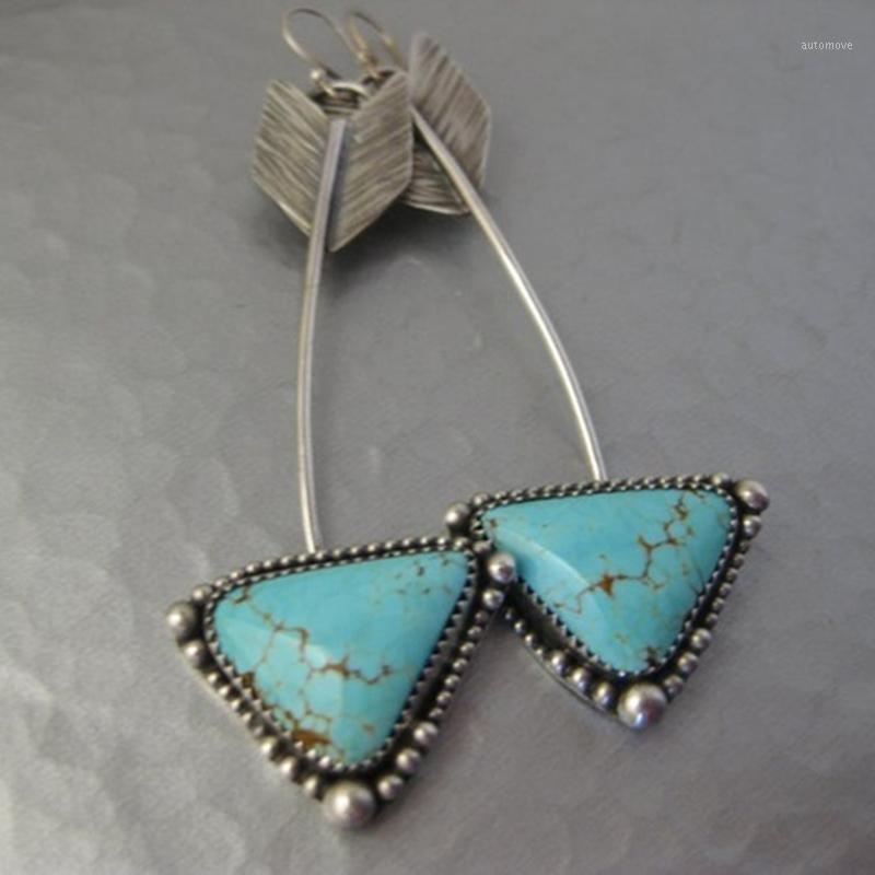 

Vintage Bohemia Personality Arrow Earring Green Purple Resin Long Drop Earrings For Women Earbob Fine Earbob Jewelry 2020 03D4911
