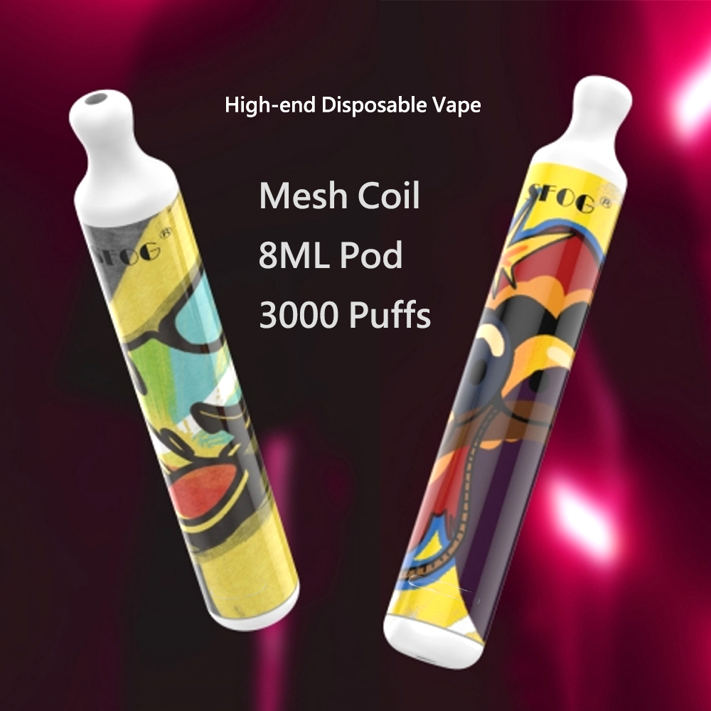 

new sfog 3000 Puffs Disposable electronic cigarette Device Mesh Coil puff 8ml Pod Prefilled vape E Cigarettes Pods 1000mAh Battey Vapes Kit vaporizer pen VS bang xxl