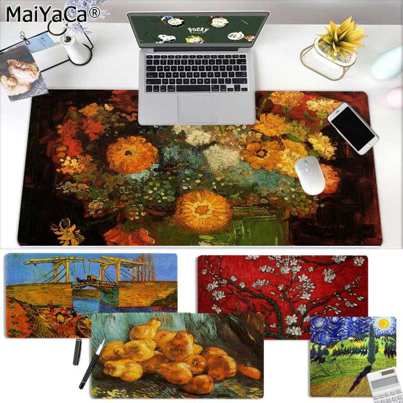 

Maiya New Arrivals Van Gogh art Large Mouse pad PC Computer mat Rubber PC Computer Gaming mousepad