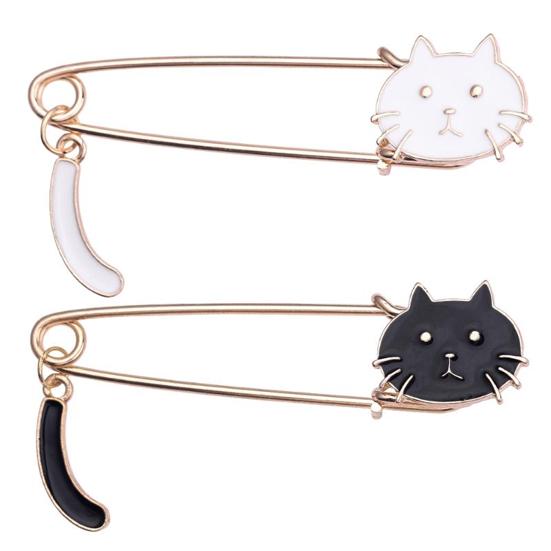 

New Fashion Personality Lovely Drip Small Cat Wagging Tail Animal Brooch Simple Pin Jewelry Large Brooches Teardrop Brooch