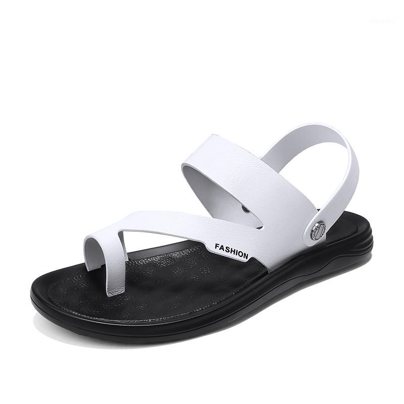 

Hot Sale Men Summer Sandal Shoes Fashion Casual Walking Shoes Non-slip Leather Sandals For Men Zapatos Hombre Dropshipping1, Black