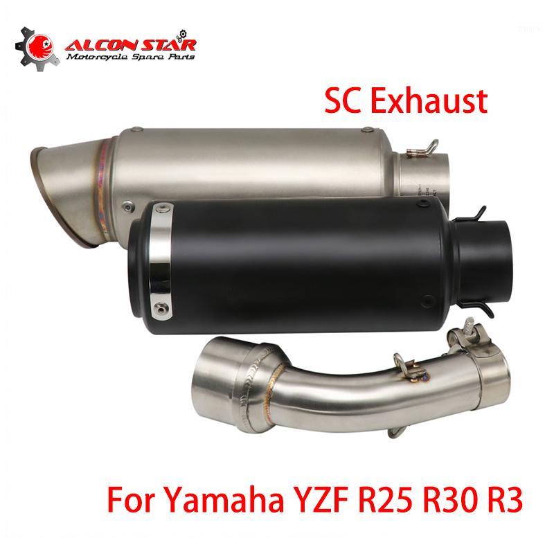 

Alconstar Slip On For YZF R25 R30 R3 Motorcycle Exhaust System Pipe Middle Mid Link With Exhaust Muffler1