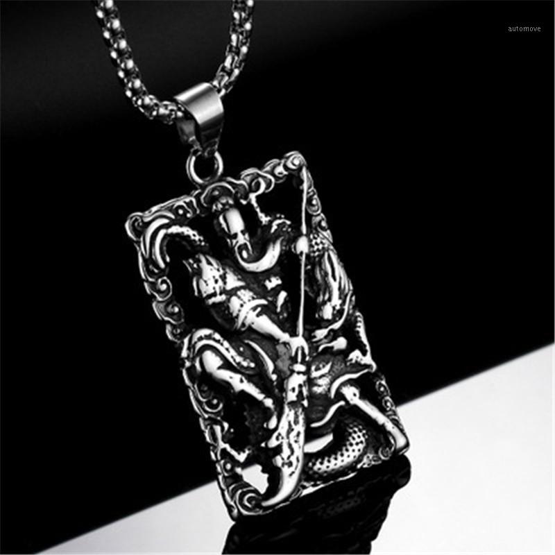 

Steel Soldier Stainless Guangong Pendant Fashion Men Religion 316l Chinese Style Jewelry1