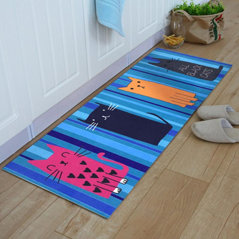 

2020 New Welcome Floor Mats Cute Cats 3D Printing Bathroom Kitchen Carpets Doormats for Hallway Living Room Anti-Slip Tapete Rug
