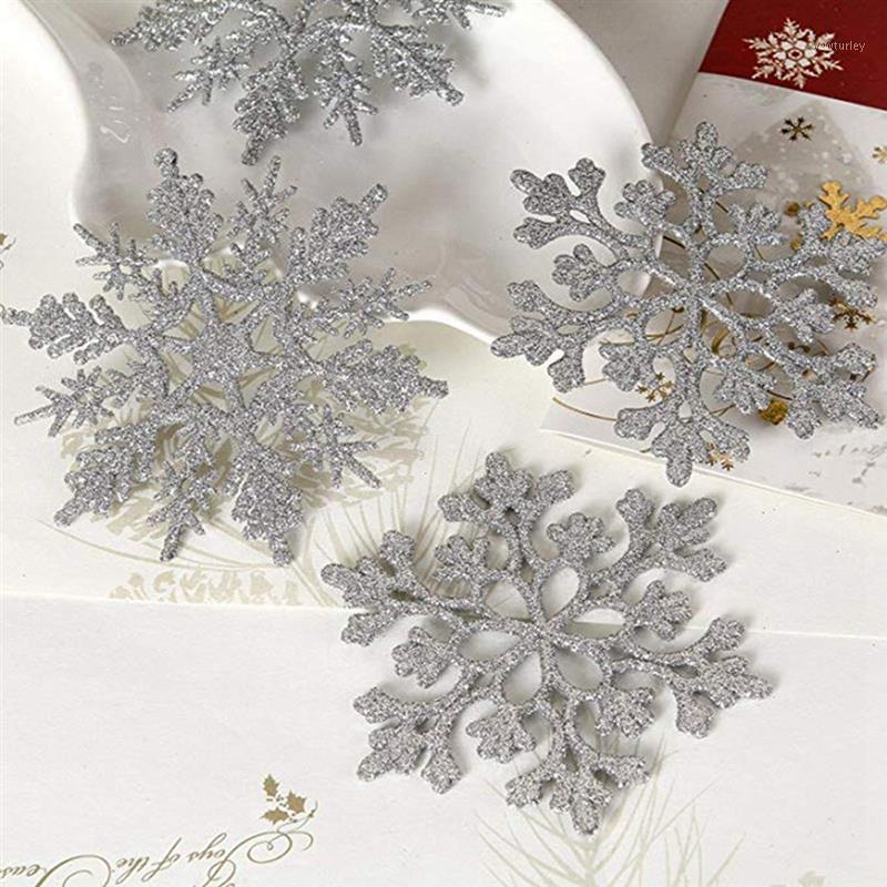 

36pcs/24pcs Snowflakes Christmas Ornament Xmas Tree Hanging Decoration Holiday Garden Christmas Wedding Party Snowflake1