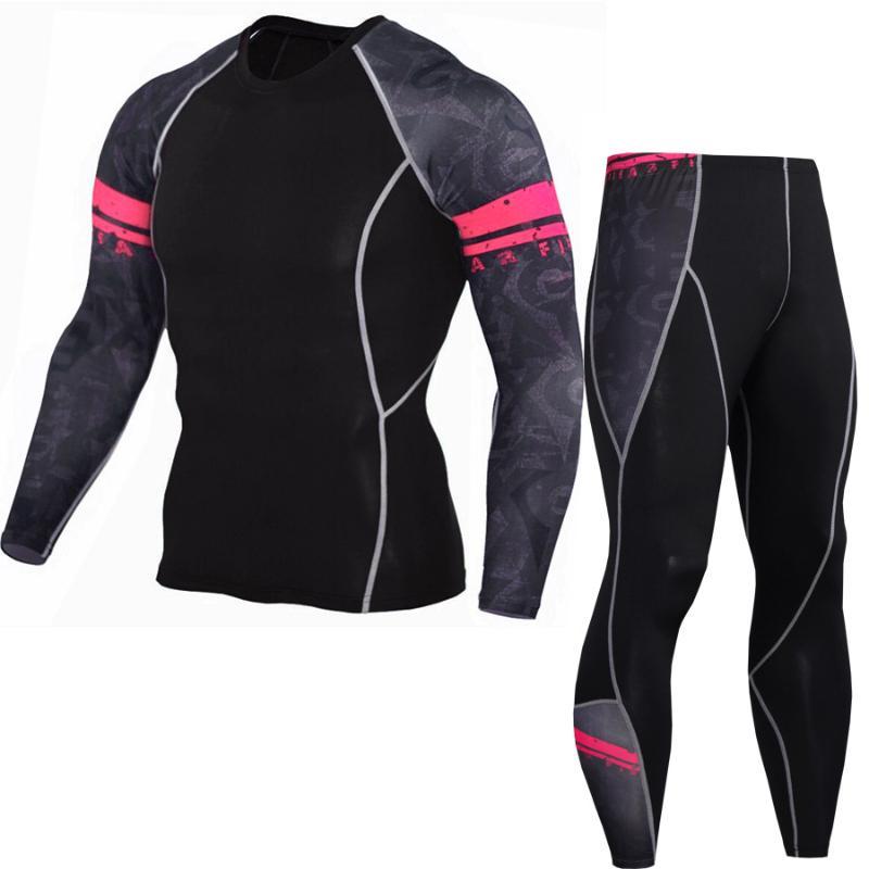 

Men's Base Layer Underwear Set, Cool Gear Quick Dry Long Sleeve Compression Shirt and Pants, Sport Fitness Long Johns