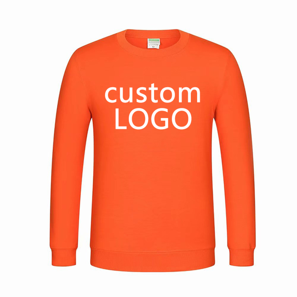 

A popular European American autumn and winter thin hoodie lovers style long-sleeved round neck sweater custom, Black