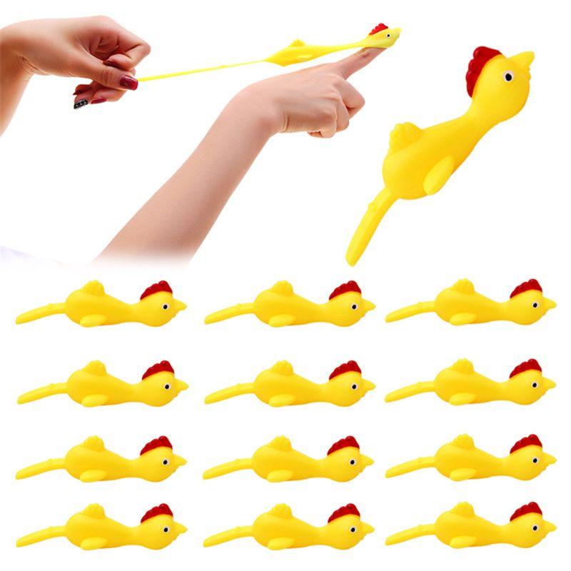 

3 PCS Finger Birds Fun Novelty Toys Funny Joke Rubber Chicken Stretchy Flying Turkey Party Favors