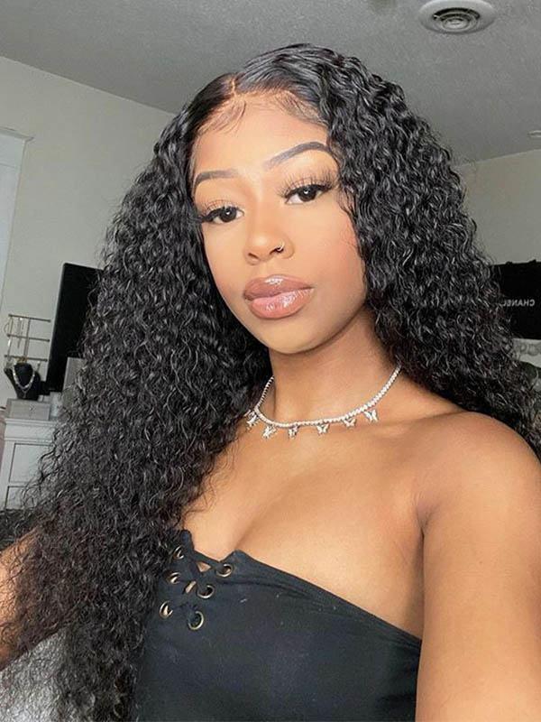 Brazilian Deep Wave Wig 30 Inch Pre Plucked 13X4 Deep Wave Lace Front