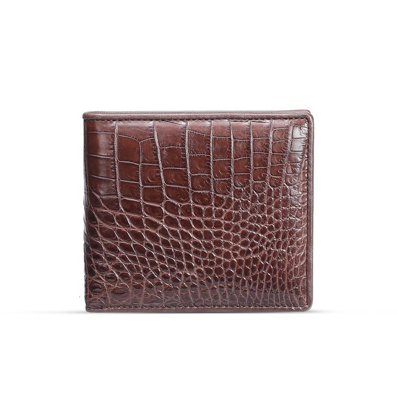

Luxury crocodile leather wallet men's short belly horizontal Mini Billeteras delgada purses European carteira masculina purse, Black