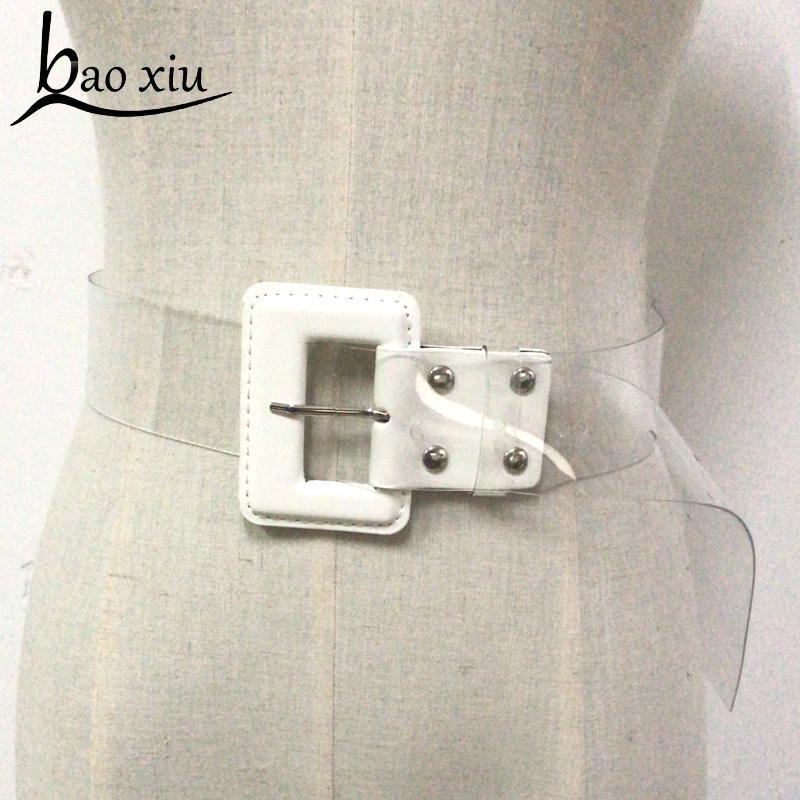 

retro New Punk Bondage cage Belts for Women Clear Wide PVC designer belt Female Straps Dress ladies belt accessory1, Black