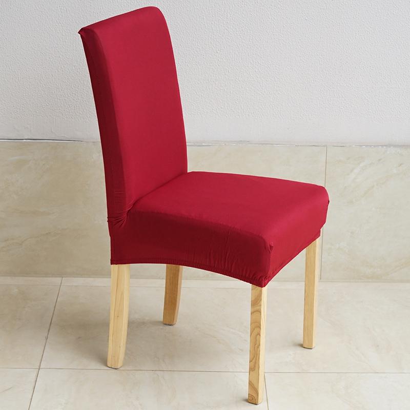 

Chair Covers Spandex Solid Color Desk Seat Protector Seat Slipcovers for Hotel Banquet Wedding Universal Size 1PC
