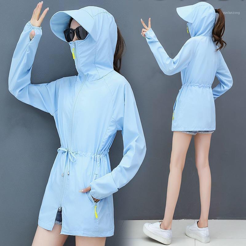 

Long Sunscreen Clothing Women's Summer Big Hat Visor Sunshade Cycling Anti-slip Clothing Anti-UV Sunscreen Windbreaker1