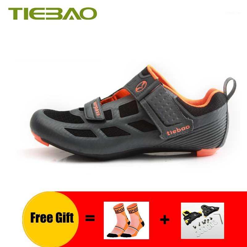 

TIEBAO Road cycling shoes men sapatilha ciclismo men self-locking breathable Triathlon shoes riding bicycle road bike sneakers1, B 1815 with cleats