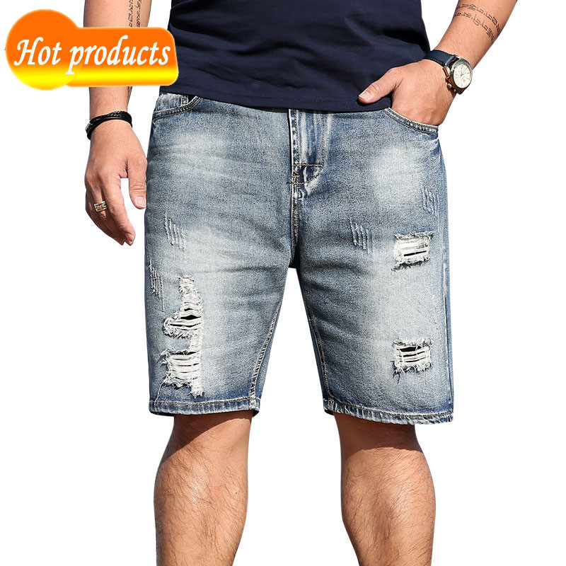 

From Breeze Trousers Men of Great Porte Shorts Masculine Jeans Five Furred Flat Pants 2020 New Single Size S-5xl 6xl M4zd, Light blue