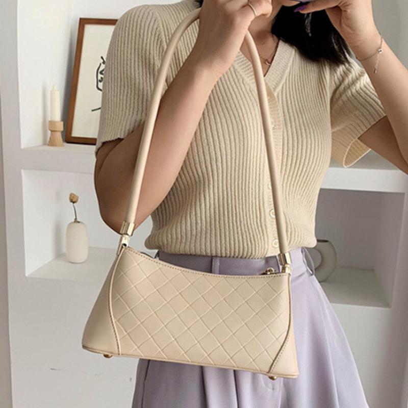 

Fashion White Sholder Bag Women Sac A Main 2020 Femme Summer Bag Shopper Leather for Girls Single Shoulder Korea Style, Beige