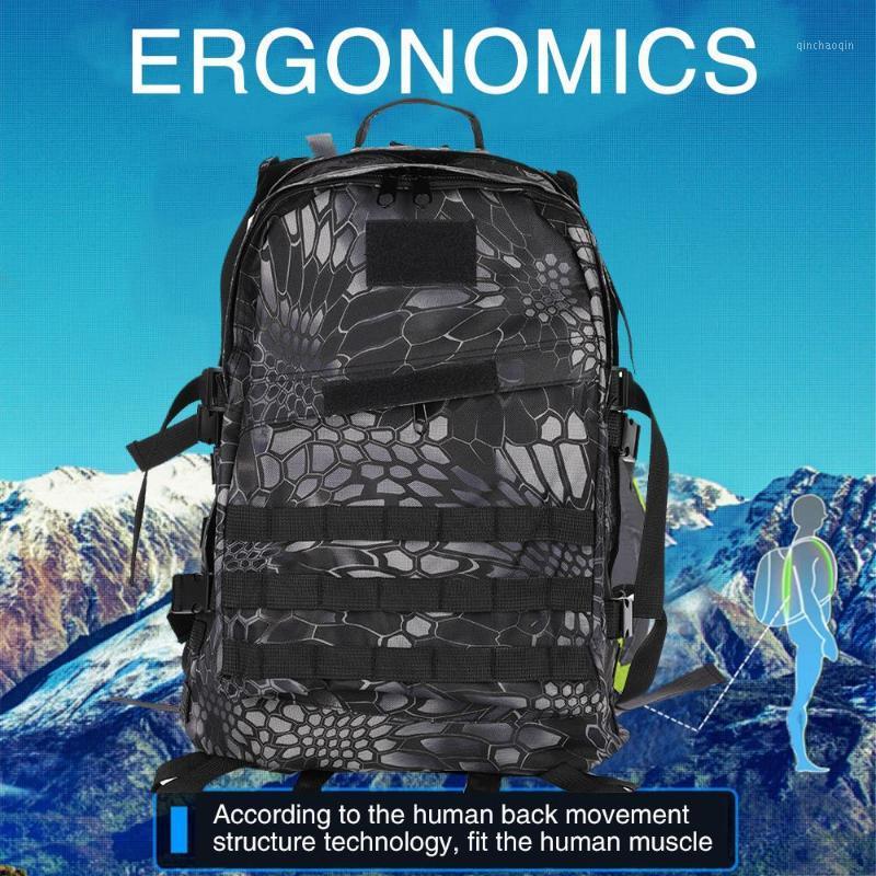 

Durable 40L Oxford Cloth Field Survival Drawstring Backpack Mountaineering Backpack Outdoors Camping Bag1, Black