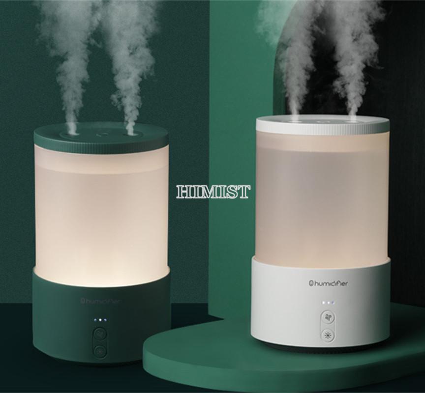 

Wireless Air Humidifier Dual Spray USB Rechargeable 650ml Large Capacity Ultrasonic Aroma Diffuser Color Light Fogger