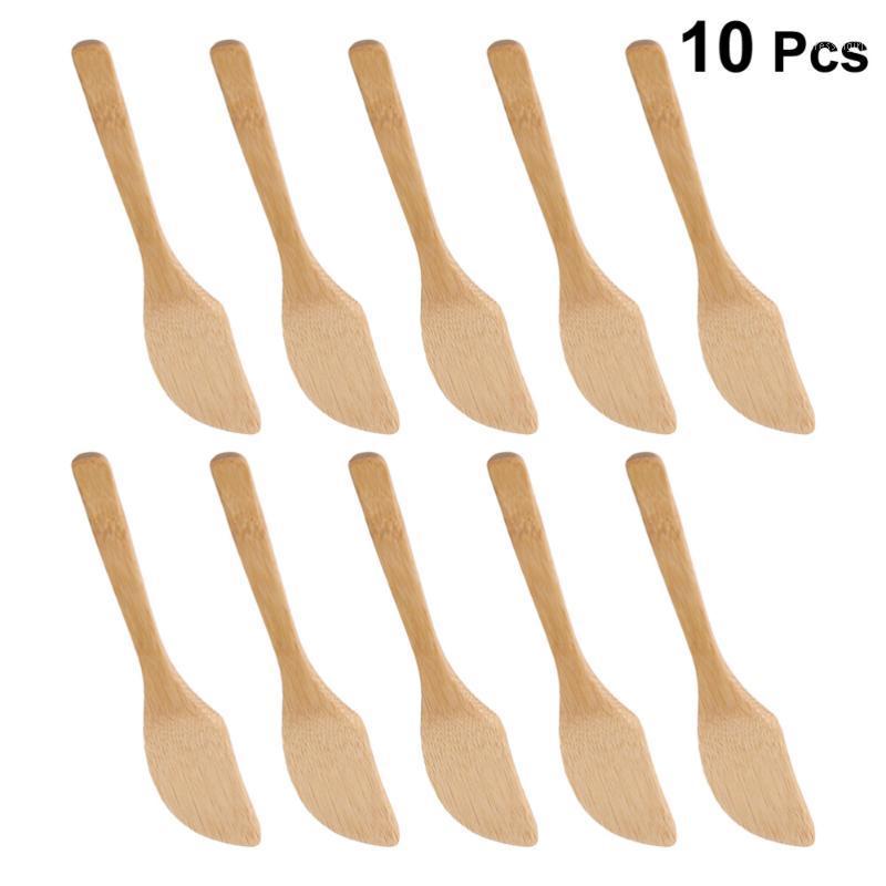 

10 Pcs Dumpling Filling Spoon Bamboo Butter Spreader Cooking Tools Mask Spatula for Home Restaurant1
