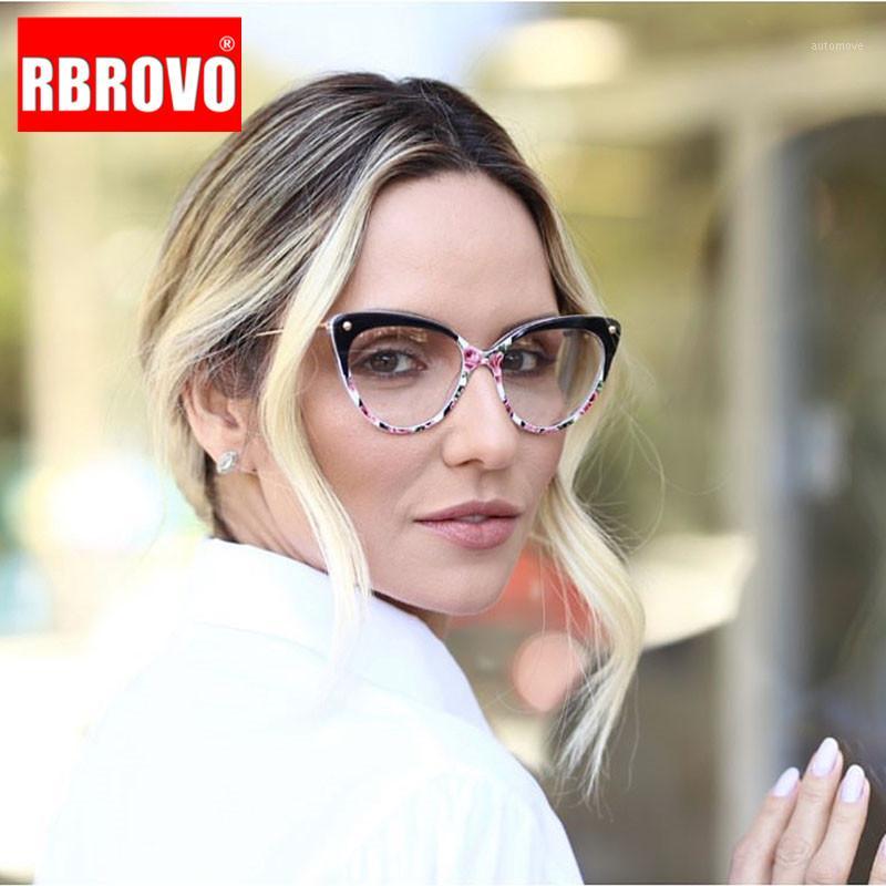 

RBROVO 2020 Retro Glasses Frame Women Square Eyeglasses Women Luxury Glasses Women/Men Transparent Lentes De Lectura Hombre1