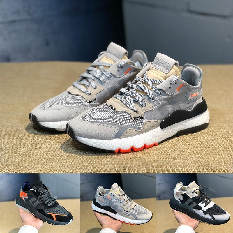 

Designer Cloud White Core "Nightwalker" Black Carbon Active Blue Nite Jogger 2019 3M Reflective Brand shoes