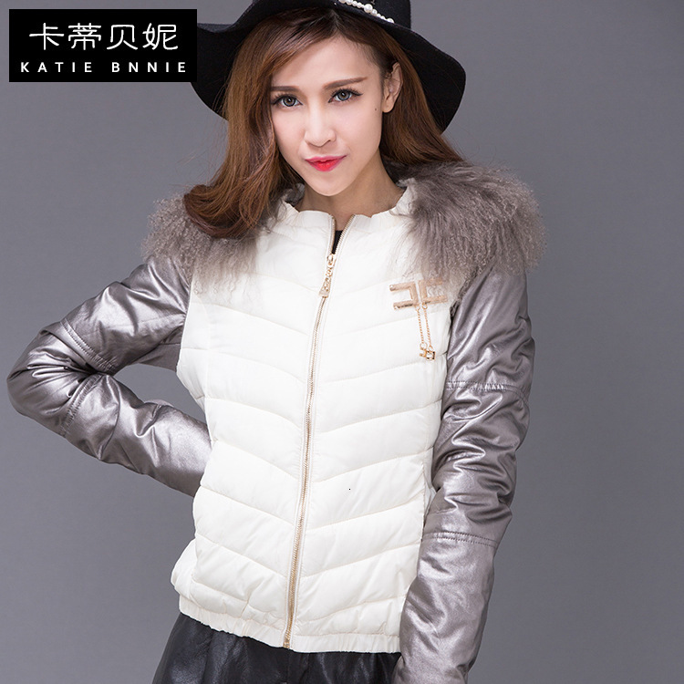 

2021 Women's Autumn Winter New Fur Collar Jacket Thin and Thick FM62, Black