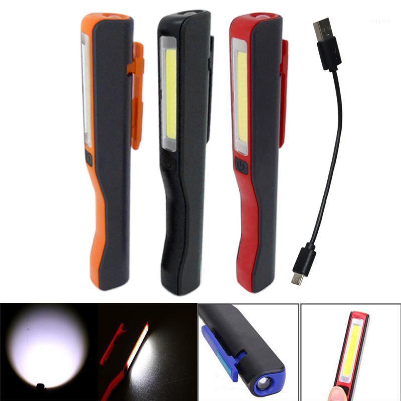 

New Mini COB LED Pen Light Clip Magnet USB Rechargeable Work Torch Lamp CLH@81