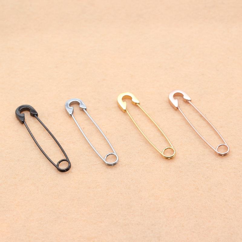 

316L Stainless Steel Men Women Hoop Earrings Personality Pin Shape IP Plating No Fade Allergy Free
