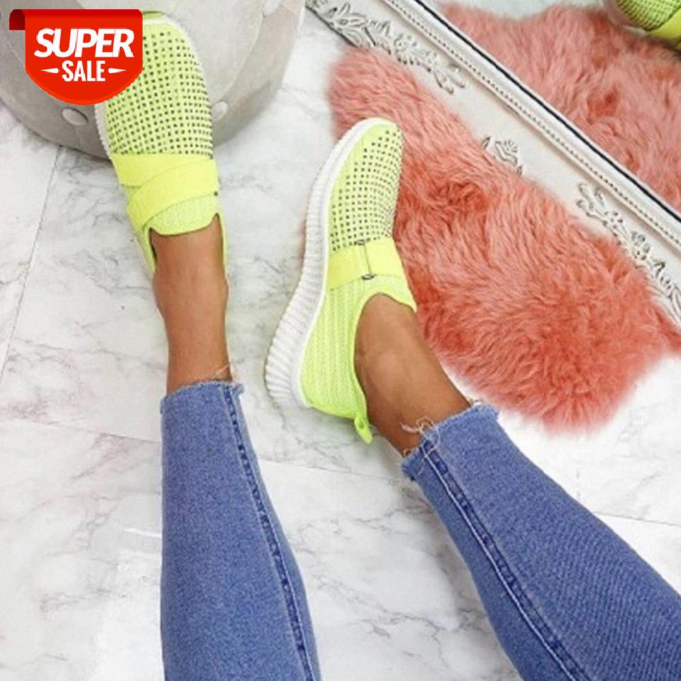

RIBETRINI Female Platform Chunky Daily Shoes Solid Round Toe Rhinestone Slip On Women Flats 2020 Classic Buckle Flats #3R0A, Beige