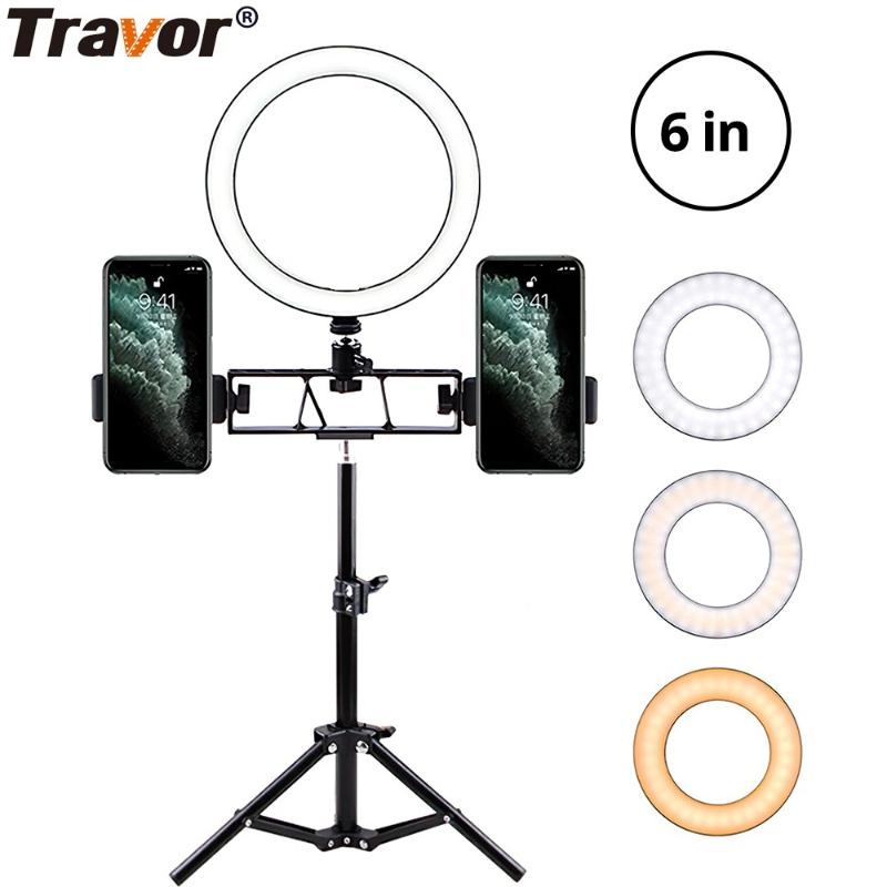 

6 inch Selfie RING Light with 50cm Tripod Led ring lamp Camera Light Table Lamp Studio Live for Makeup Youtube Video
