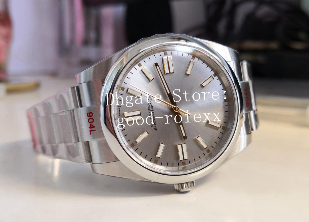 

41mm Mens Watches Silver Yellow Black Blue Green Red Dial Automatic Cal.3230 EWF 904L Steel Men 124300 Eta Watch Crystal EW Wristwatches, Box