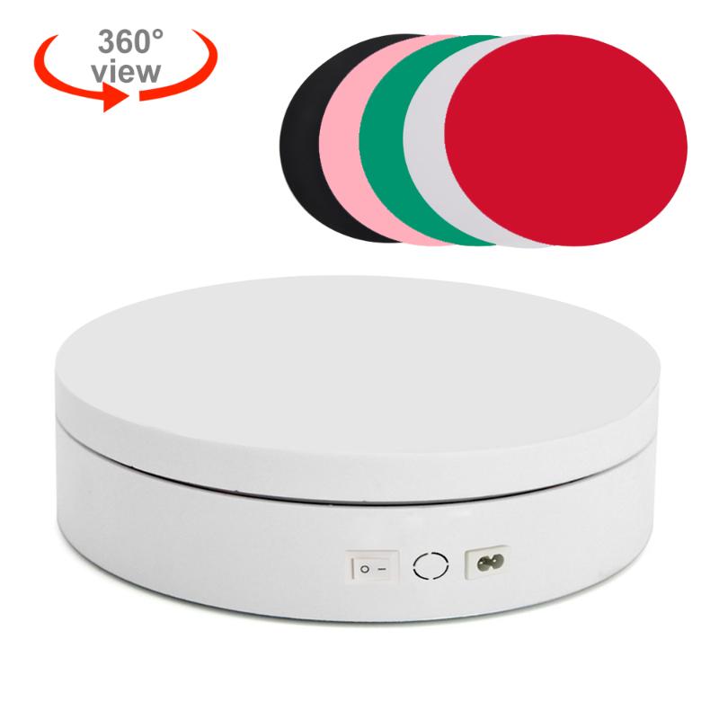 

18cm 360 Degree Electric Rotating Photography Rotating Turntable Display Stand for Jewelry Product Display 3D Scan Pan with PVC