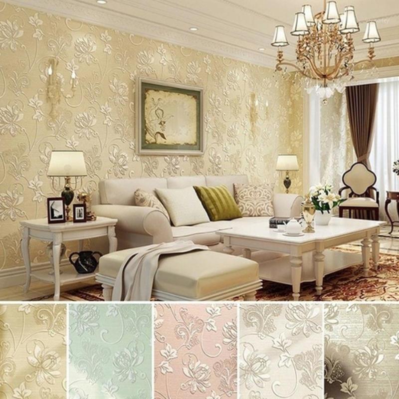 

MeterMall 0.53m*5m 3D Flower Wall Stickers Waterproof Thickened Self-adhesive Wallpaper for Home Bederoom1