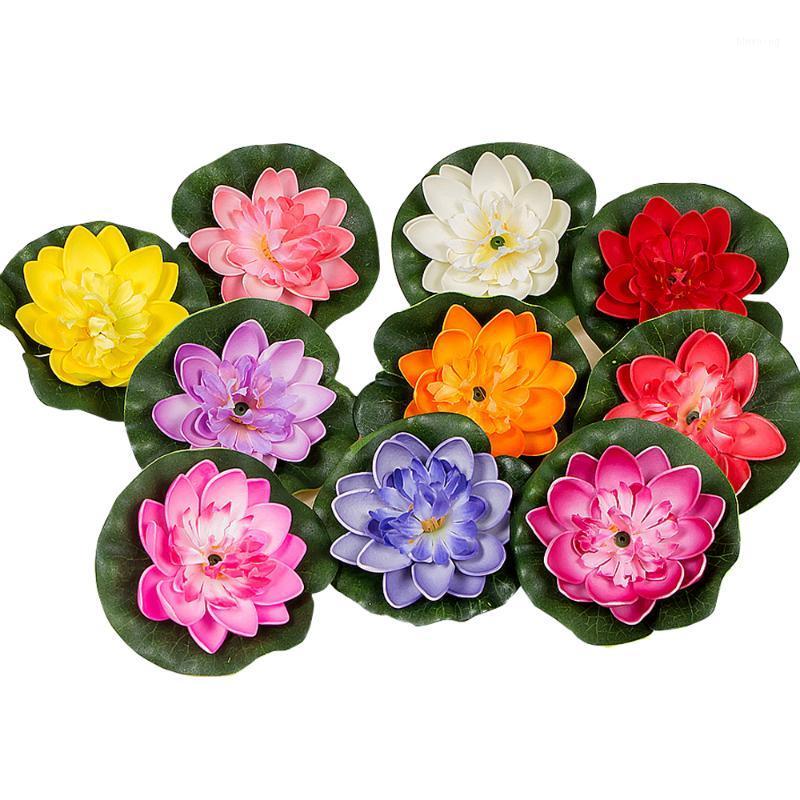 

1pcs/lot Real Touch Simulation Foam Lotus Lotus Water Lily Floating Pool Plant Wedding Garden EVA Pond Decoration1, Orange