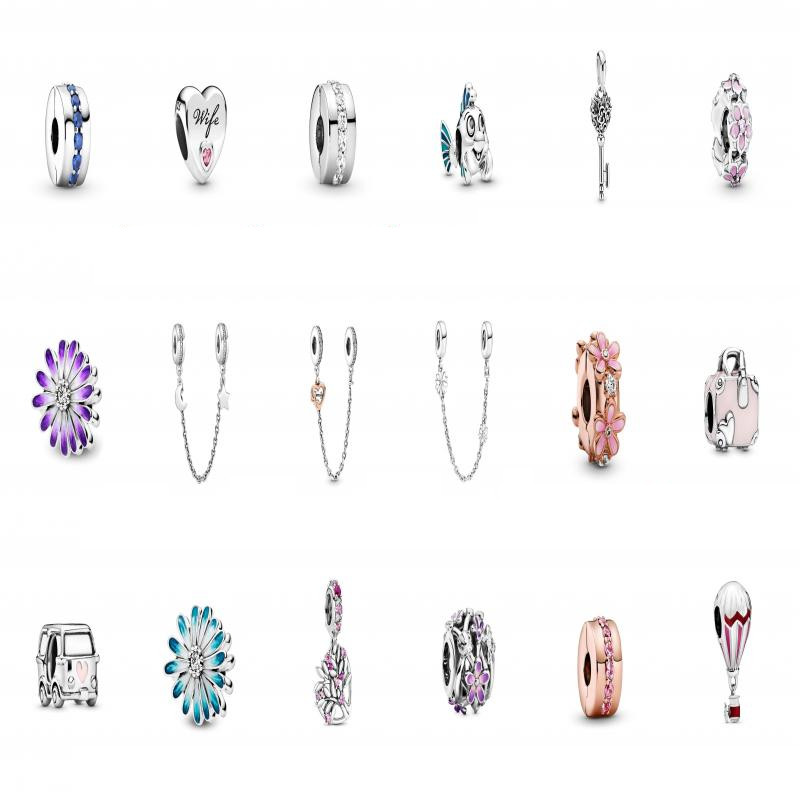 

925 Sterling Silver Pendant Daisy Love Boy Toothless Clip Bag Charm Bead Fit Pandora Bracelet Necklace Women Jewelry gift
