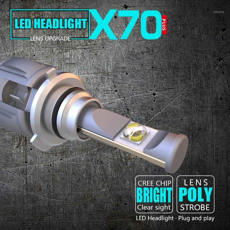 

Turbo fan all in one paly&plug eneygy saving 12V X70 60W 7800LM each bulb 3 led bulb 6000k h4 h7 h11 9012 auto headlight bulbs1