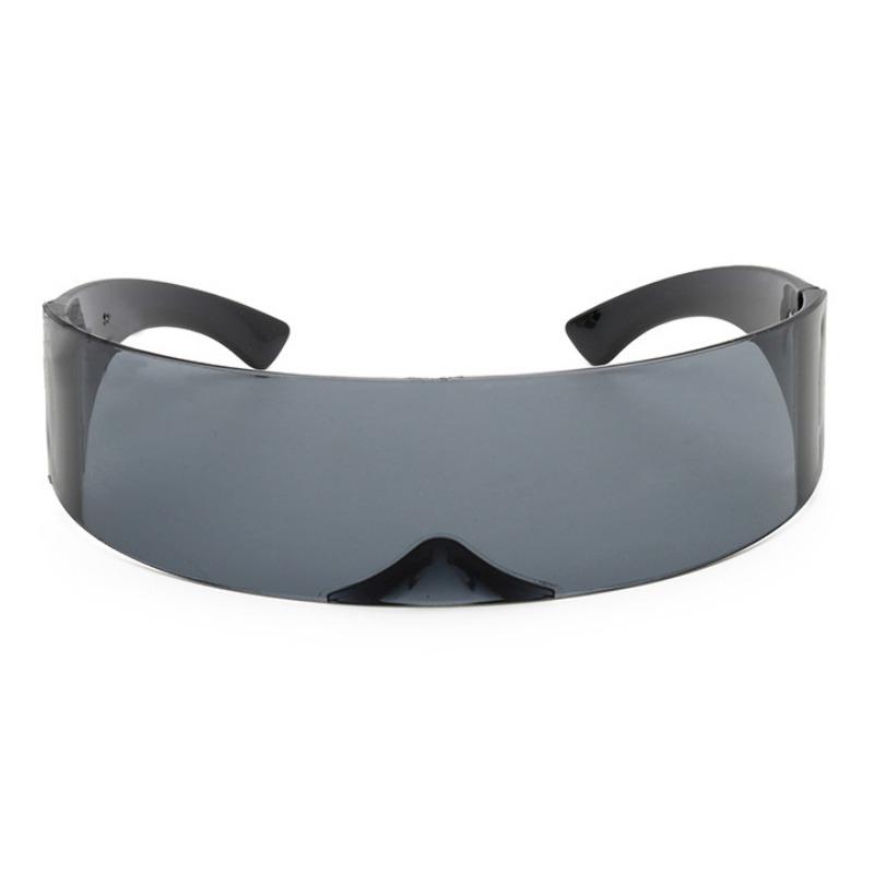 

Futuristic Monoblock Cyclop Sunglasses Party Wrapped Around Mirror Glasses Cosplay Costume