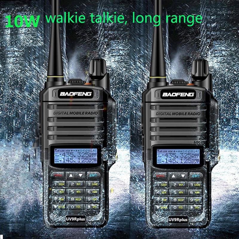 

2020 uv9r plus Waterproof walkie talkie 10w baofeng uv 9r plus with 4800mah two way radio comunicador uhf vhf cb ham radio px fm1