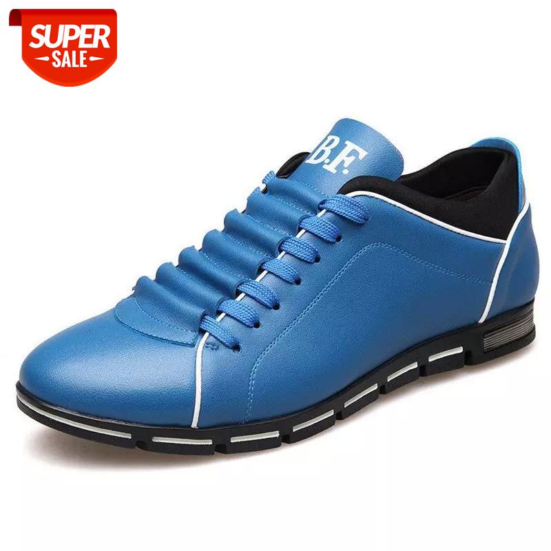 

New Style Autumn 2020 England Men's Trend Of Men's Shoes Casual Shoes Leather Breathable Four Male Big Size 38-48 #o99n