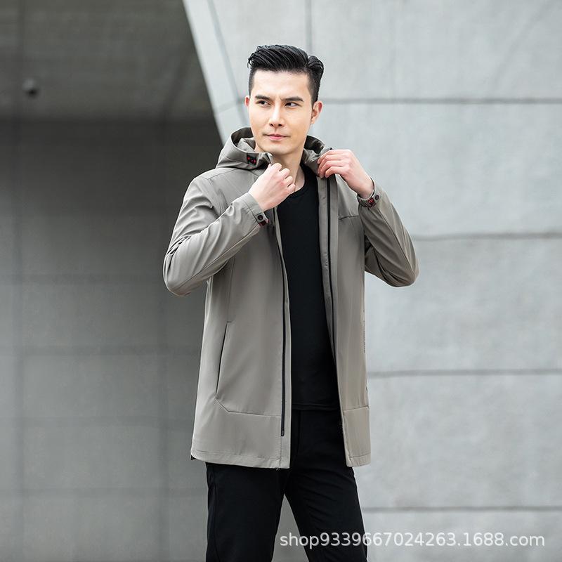 

Spring 2020 new men's casual windbreaker Korean fashion coat men's top factory direct sales, Black