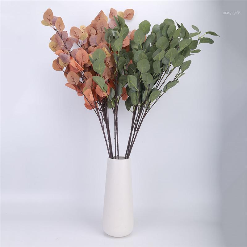 

10Pcs Eucalyptus Bundle Faux Flowers Evergreen tree artificial Plants para decoracion home decor Vase1, As photo