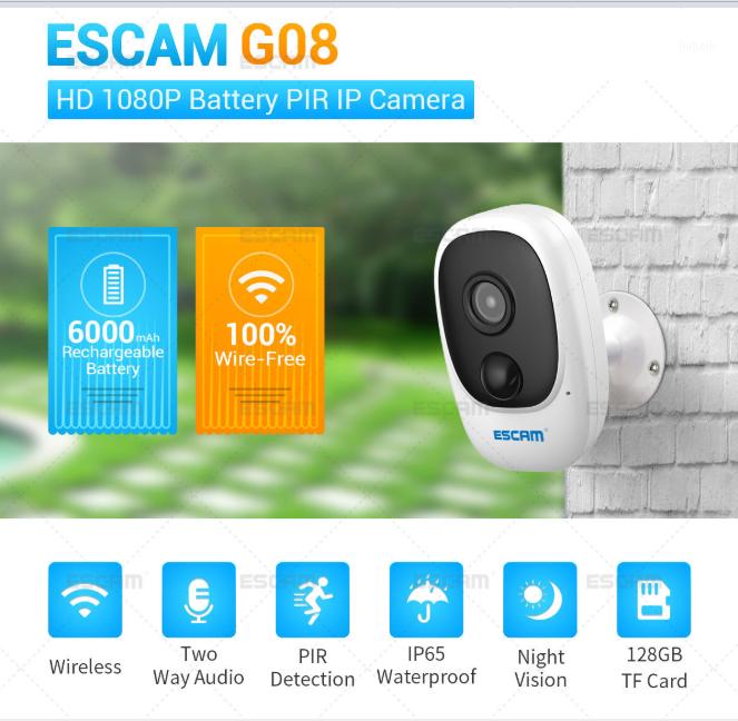 

2020 Top Quality Home Security Wireless HD 1080P Battery PIR IP Camera 2-way audio ,IP65 Solar Panel camera(optional)1