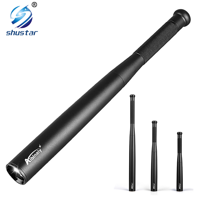 

Baseball Bat LED Flashlight T6 LED torch super bright baton for Emergency and For self-defense,outdoor lighting 220212