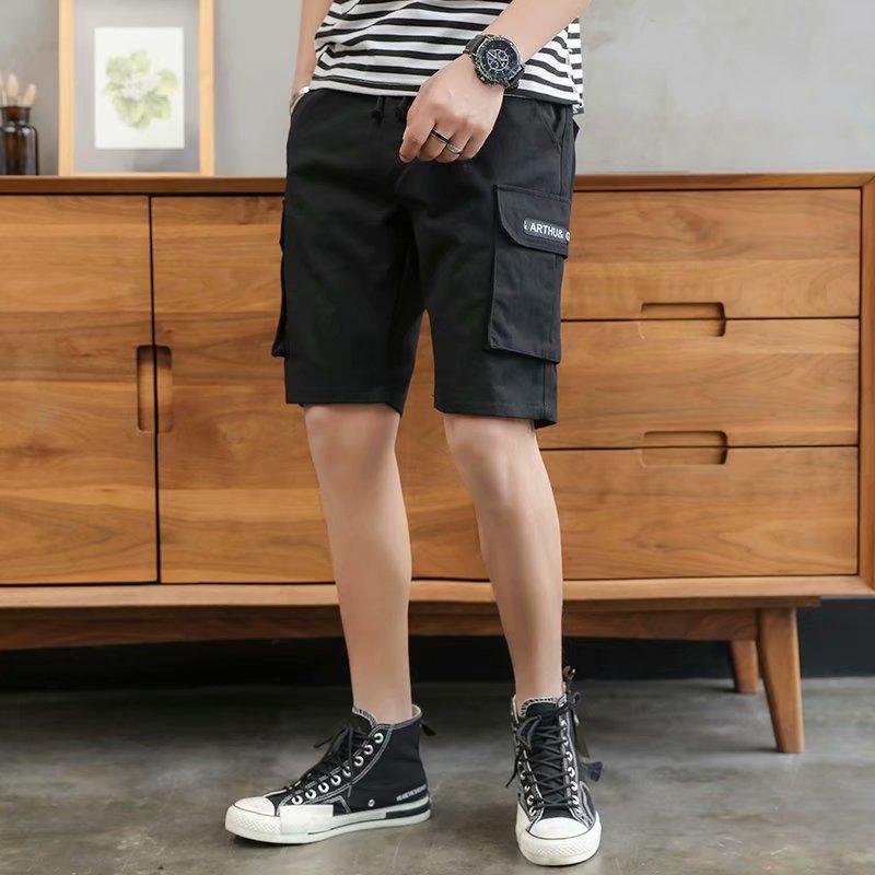 

Japanese-Style Workwear Shorts Men Summer Harajuku Wind Ular Brand Casual Loose-Fit Sports Students Trend Men'S Shorts-40, Land k92g blue