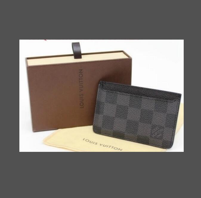 

Classic designer Fashion accessories men women Leather Wallet Card Holder, Silver