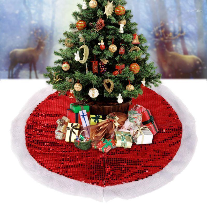 

97cm Christmas Tree Skirt Christmas Tree Carpet Snowflake Skirt New Year Decorations Decorations for Home1