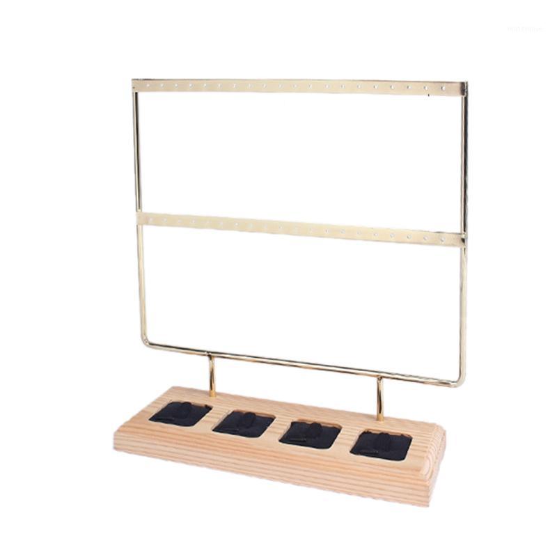 

2 Tier Wooden Earrings Jewelry Organizer Display Holder1